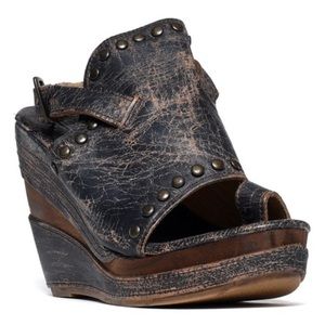 Bed-Stu black lux Joann wedge